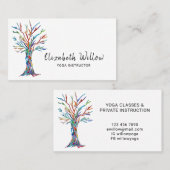 Yoga Instructor Tree of Life Visitenkarte (Vorne/Hinten)