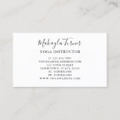 Yoga Instructor Tree of Life Visitenkarte (Rückseite)