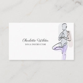 Yoga Instructor Tree Pose Business Card Visitenkarte