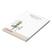 Yoga Instructor Tree Pose Workout Fitness Frauen Notizblock (Rotiert)