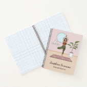 Yoga Instructor Tree Pose Workout Girl Individuell Notizblock (Innenseite)