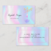 Yoga Instructor, Tree Women Silhouette Holografie Visitenkarte (Vorne/Hinten)