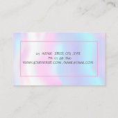 Yoga Instructor, Tree Women Silhouette Holografie Visitenkarte (Rückseite)