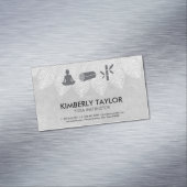 Yoga Instructor Tribal Pattern Meditation Magnetische Visitenkarte (Beispiel)