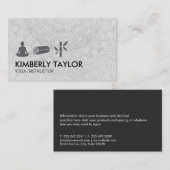 Yoga Instructor Tribal Pattern Meditation Visitenkarte (Vorne/Hinten)