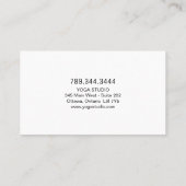 Yoga Instructor und Reiki Master Business Cards Visitenkarte (Rückseite)