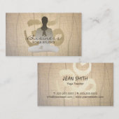 Yoga Instructor Vintag Gold Om Namensschild Visitenkarte (Vorne/Hinten)