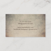 Yoga Instructor Vintag Green Mandala Blume Visitenkarte (Rückseite)