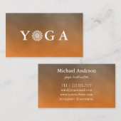 Yoga Instructor Vintag Style Visitenkarte (Vorne/Hinten)