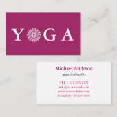 Yoga Instructor Vintag Style Visitenkarte (Vorne/Hinten)