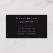 Yoga Instructor Vintag Style Visitenkarte (Rückseite)