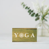Yoga Instructor Vintag Style Wodden Visitenkarte (Stehend Vorderseite)