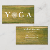 Yoga Instructor Vintag Style Wodden Visitenkarte (Vorne/Hinten)