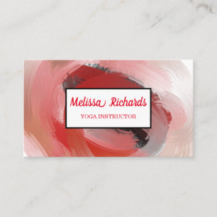 Yoga Instructor Vintag Water Color Business Card Visitenkarte