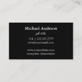 Yoga Instructor Visitenkarte (Rückseite)