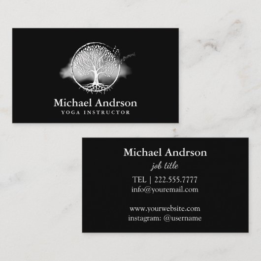Yoga Instructor Visitenkarte (Vorne/Hinten)
