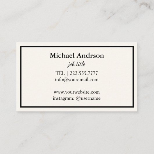 Yoga Instructor Visitenkarte (Rückseite)