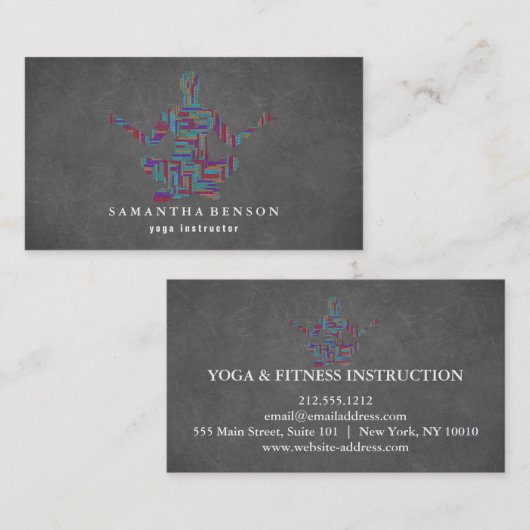 Yoga Instructor Visitenkarte (Vorne/Hinten)