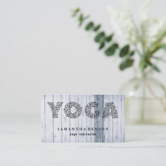 Yoga Instructor Visitenkarte (Stehend Vorderseite)