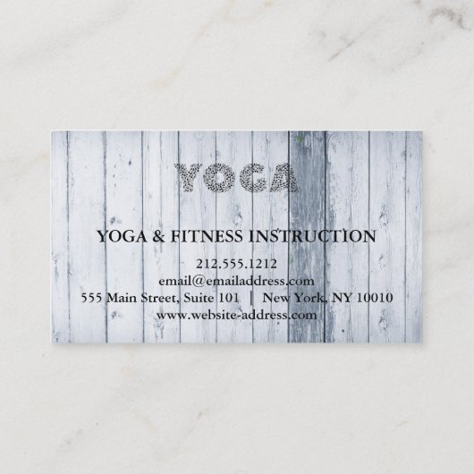 Yoga Instructor Visitenkarte (Rückseite)
