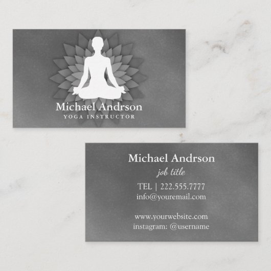 Yoga Instructor Visitenkarte (Vorne/Hinten)