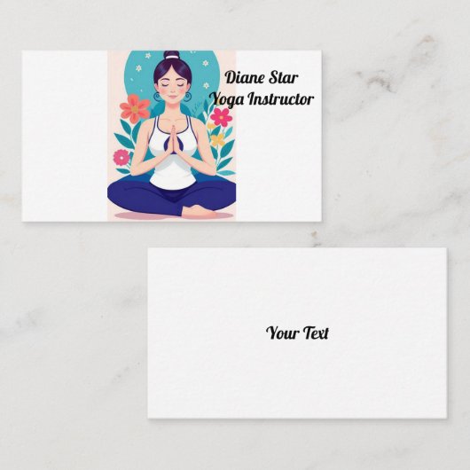 Yoga Instructor Visitenkarte (Vorne/Hinten)