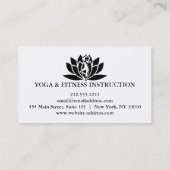Yoga Instructor Visitenkarte (Rückseite)