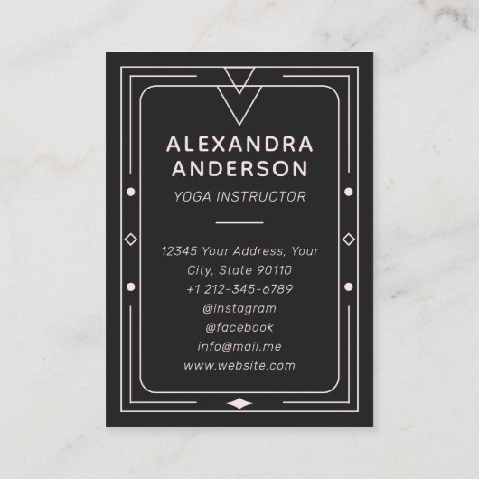 Yoga Instructor Visitenkarte (Rückseite)