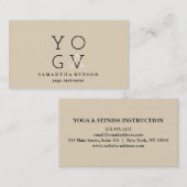 Yoga Instructor Visitenkarte (Vorne/Hinten)