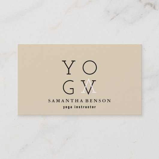 Yoga Instructor Visitenkarte (Vorderseite)
