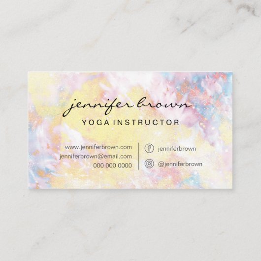Yoga Instructor Visitenkarte (Rückseite)