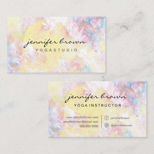 Yoga Instructor Visitenkarte (Vorne/Hinten)