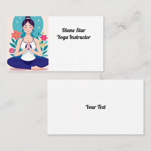 Yoga Instructor Visitenkarte (Vorne/Hinten)