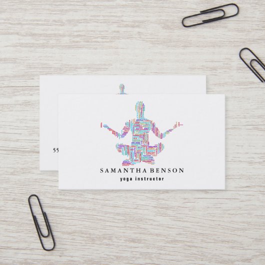 Yoga Instructor Visitenkarte (Vorderseite/Rückseite Beispiel)