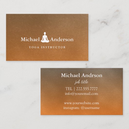 Yoga Instructor Visitenkarte (Vorne/Hinten)