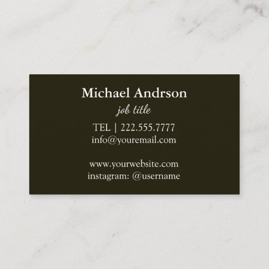 Yoga Instructor Visitenkarte (Rückseite)