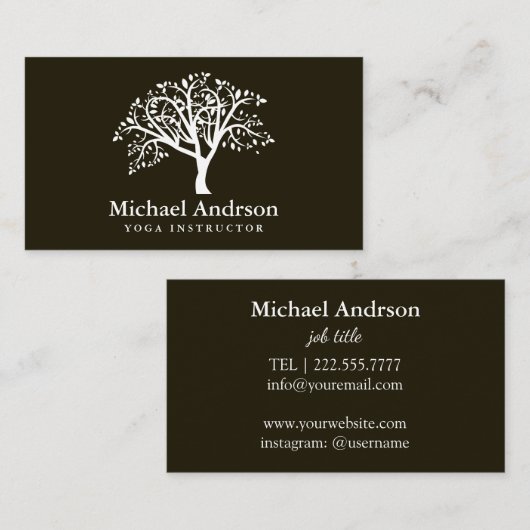 Yoga Instructor Visitenkarte (Vorne/Hinten)