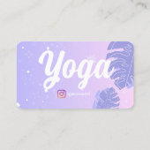 Yoga Instructor Visitenkarte (Rückseite)