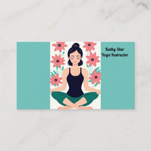 Yoga Instructor Visitenkarte (Vorderseite)