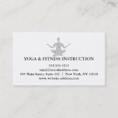 Yoga Instructor Visitenkarte (Rückseite)