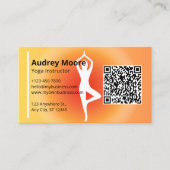 Yoga Instructor Vorlagen Visitenkarte (Vorderseite)