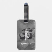 YOGA Instructor Wasserfarbe Meditation Pose Om Sig Gepäckanhänger (Rückseite vertikal)