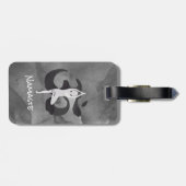 YOGA Instructor Wasserfarbe Meditation Pose Om Sig Gepäckanhänger (Rückseite horizontal)