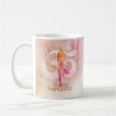 YOGA Instructor Wasserfarbe Meditation Pose Om Sig Kaffeetasse (Links)