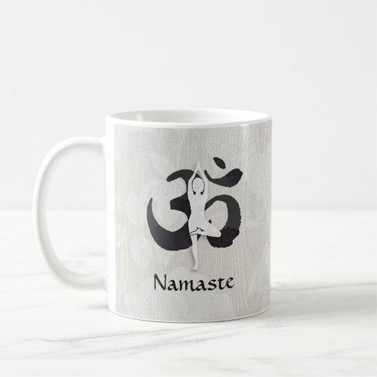 YOGA Instructor Wasserfarbe Meditation Pose Om Sig Kaffeetasse (Links)