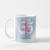 YOGA Instructor Wasserfarbe Meditation Pose Om Sig Kaffeetasse (Links)