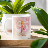 YOGA Instructor Wasserfarbe Meditation Pose Om Sig Kaffeetasse