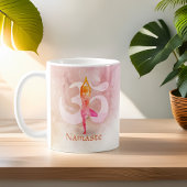 YOGA Instructor Wasserfarbe Meditation Pose Om Sig Kaffeetasse