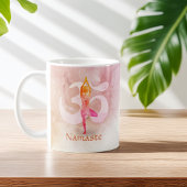 YOGA Instructor Wasserfarbe Meditation Pose Om Sig Kaffeetasse