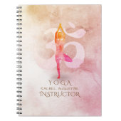 YOGA Instructor Wasserfarbe Meditation Pose Om Sig Notizblock (Vorderseite)